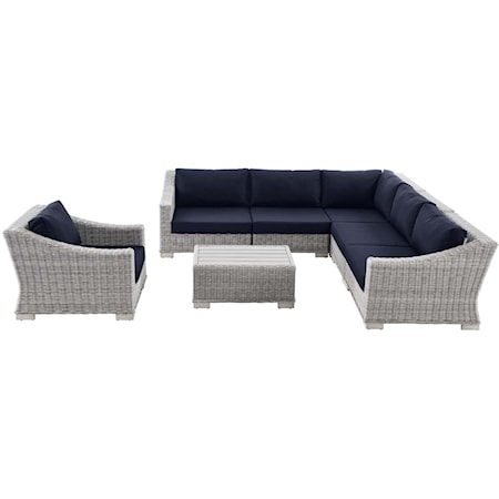 Outdoor 7-Piece Sectional Sofa Set