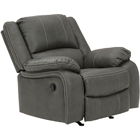 Faux Leather Rocker Recliner