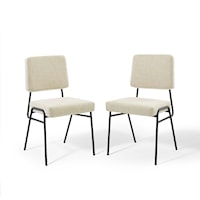 Dining Side Chair Upholstered Fabric Set of 2