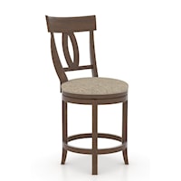 Traditional Customizable Upholstered Swivel Stool