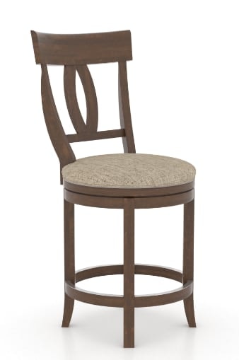 Traditional Customizable Upholstered Swivel Stool