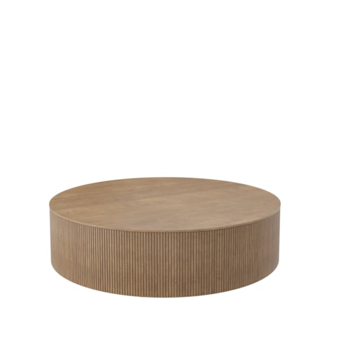 Contemporary 48" Round Fluted Coffee Table