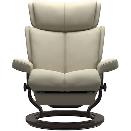 Contemporary Magic Large Power Recliner with Classic Base