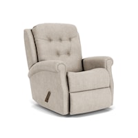 Transitional Manual Rocking Recliner with Tufted Back