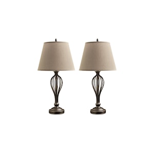 StyleLine Ornawell Metal Table Lamp (Set of 2) - L204544