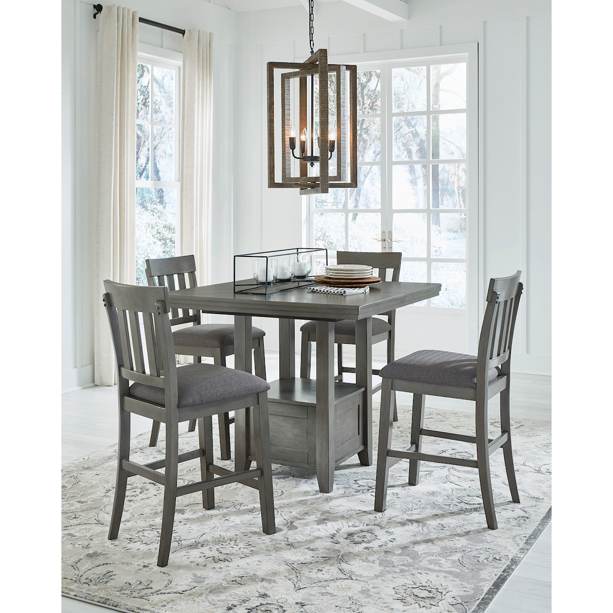 Ashley Furniture Signature Design Hallanden 5-Piece Counter Table Set