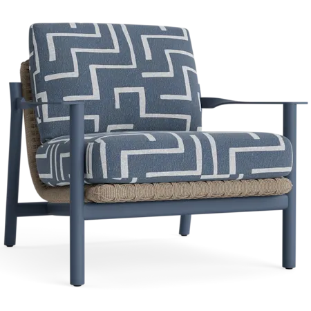 Modern Cushioned Woven Lounge Chair