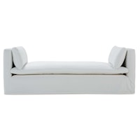 Contemporary Slipcover Lounger with Cloud Cushion