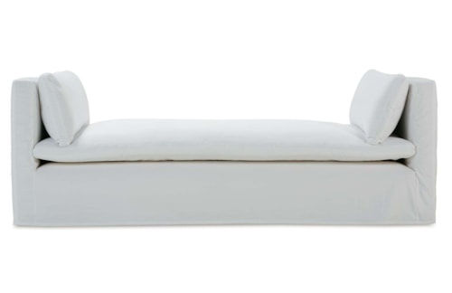 Contemporary Slipcover Lounger with Cloud Cushion