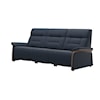 Stressless by Ekornes Mary 3-Seat Power Reclining Sofa w/ Wood Arms