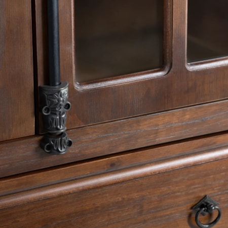 2-Door 2-Drawer Curio Cabinet