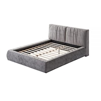 Onfroi Contemporary King Upholstered Platform Bed