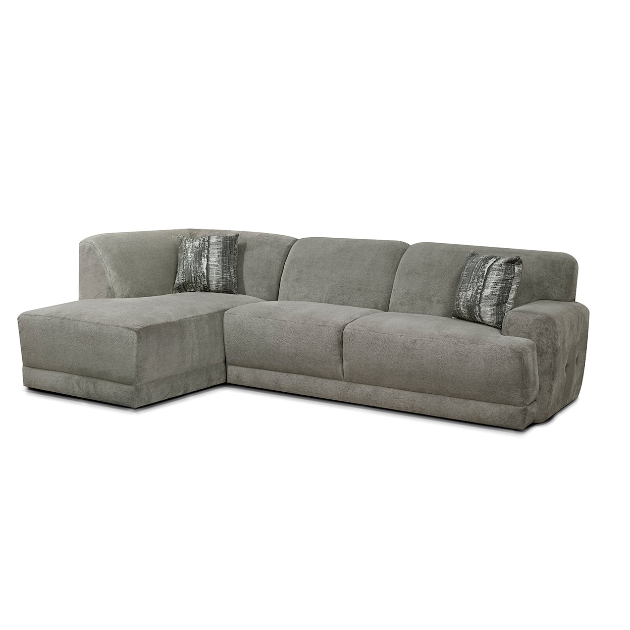 Tennessee Custom Upholstery 2880 Series Sectional Sofa with Left Facing Chaise