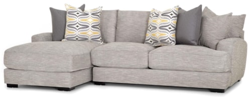 Contemporary 2-Piece Sectional Sofa with Left Facing Chaise