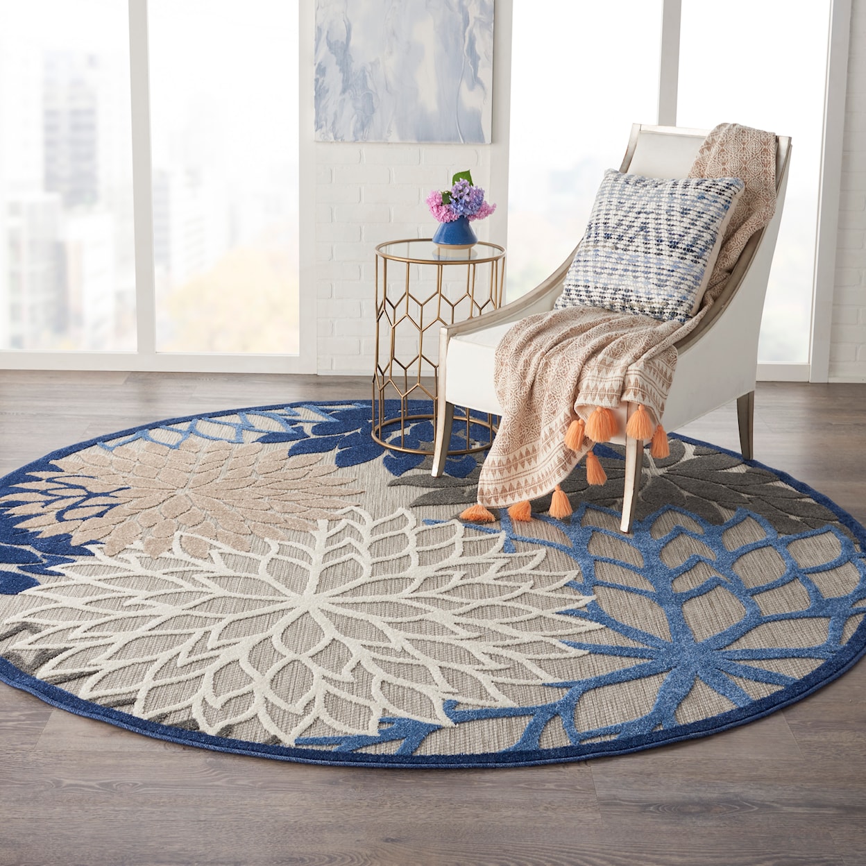 Nourison Aloha 7'10" Round  Rug