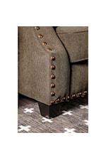 Furniture of America - FOA Cornelia Transitional Love Seat with Toss Pillows and Large Nailheads