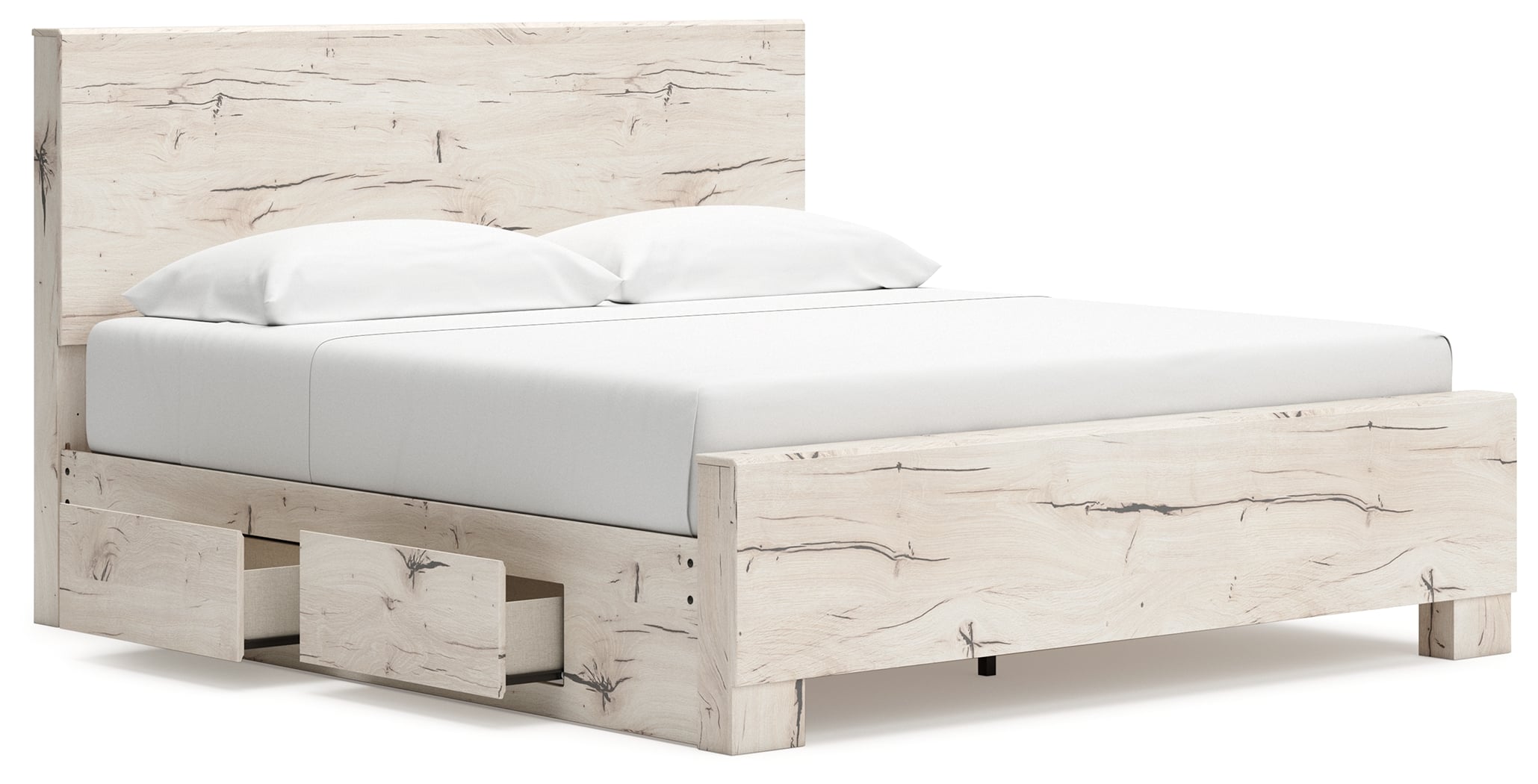 King Panel Bed With Storage