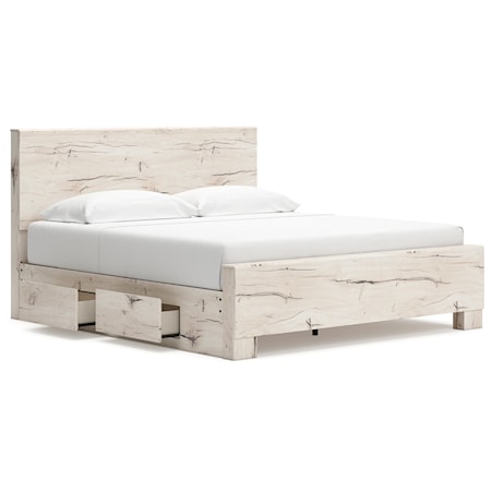 King Panel Bed With Storage