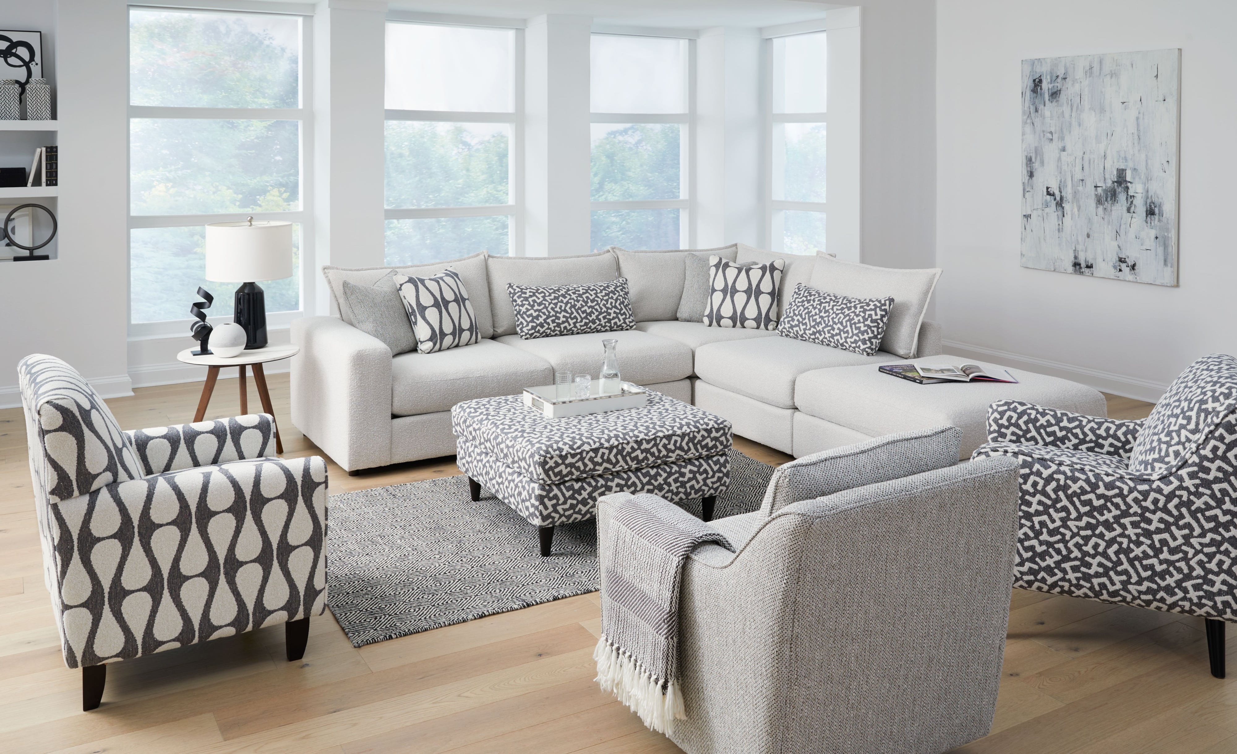 Sectional with Ottoman