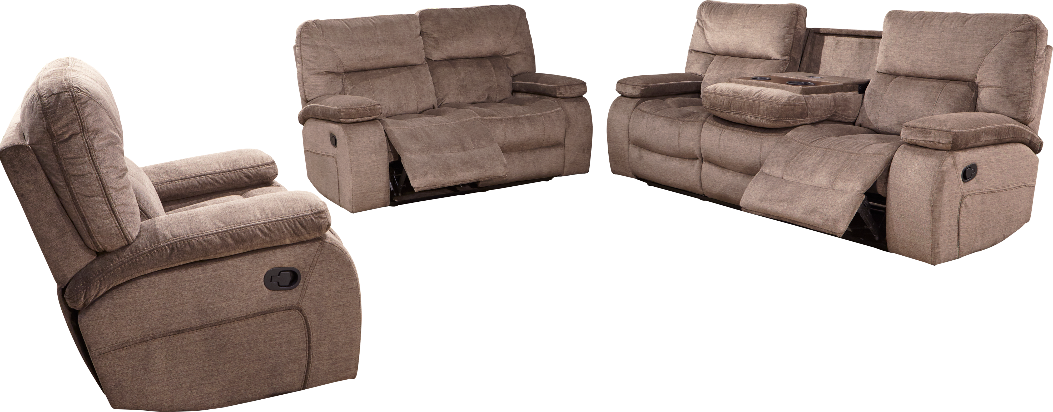 3-Piece Manual Reclining Living Room Set