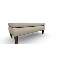 Contemporary Bench with Wood Legs