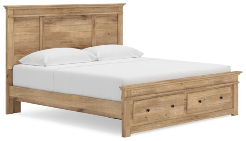 King Panel Storage Bed