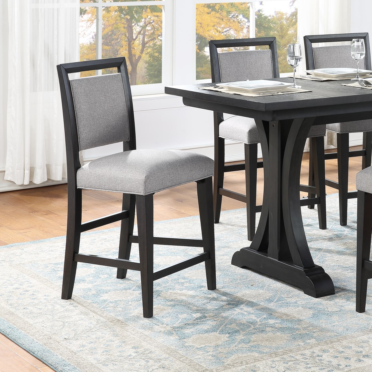 Upholstered Counter-Height Bar Stool