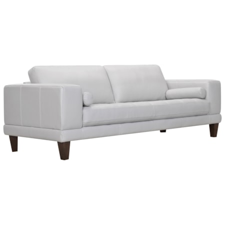 Upholstered Sofa with Bolster Pillows