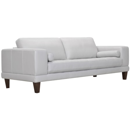 Upholstered Sofa with Bolster Pillows