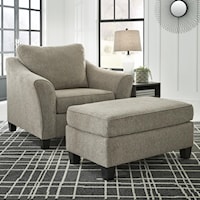 Contemporary Chair and a Half & Ottoman