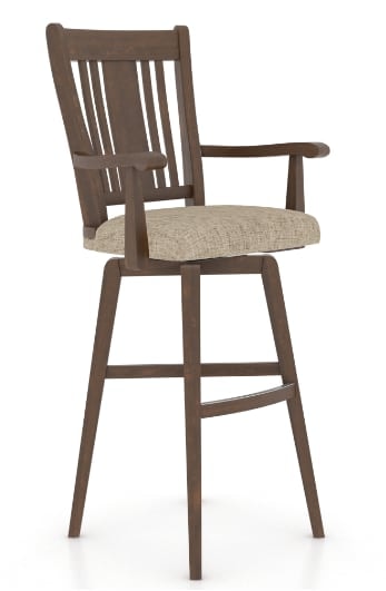 Traditional 30" Swivel Stool with Arms