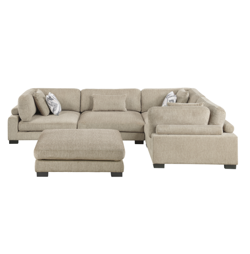 5-Piece Sectional Sofa with Ottoman