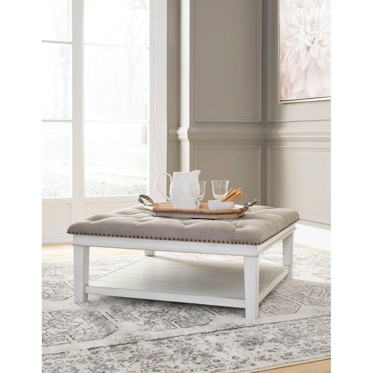 Ashley Furniture Signature Design Kanwyn Upholstered Ottoman Coffee Table