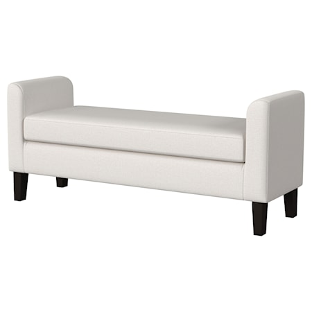 Rex Fabric Accent Bench w/ Armrests