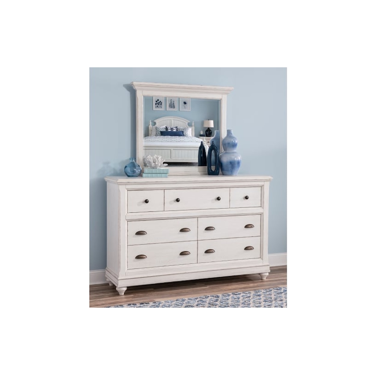 Legacy Classic Cottage Park Dresser and Mirror Set
