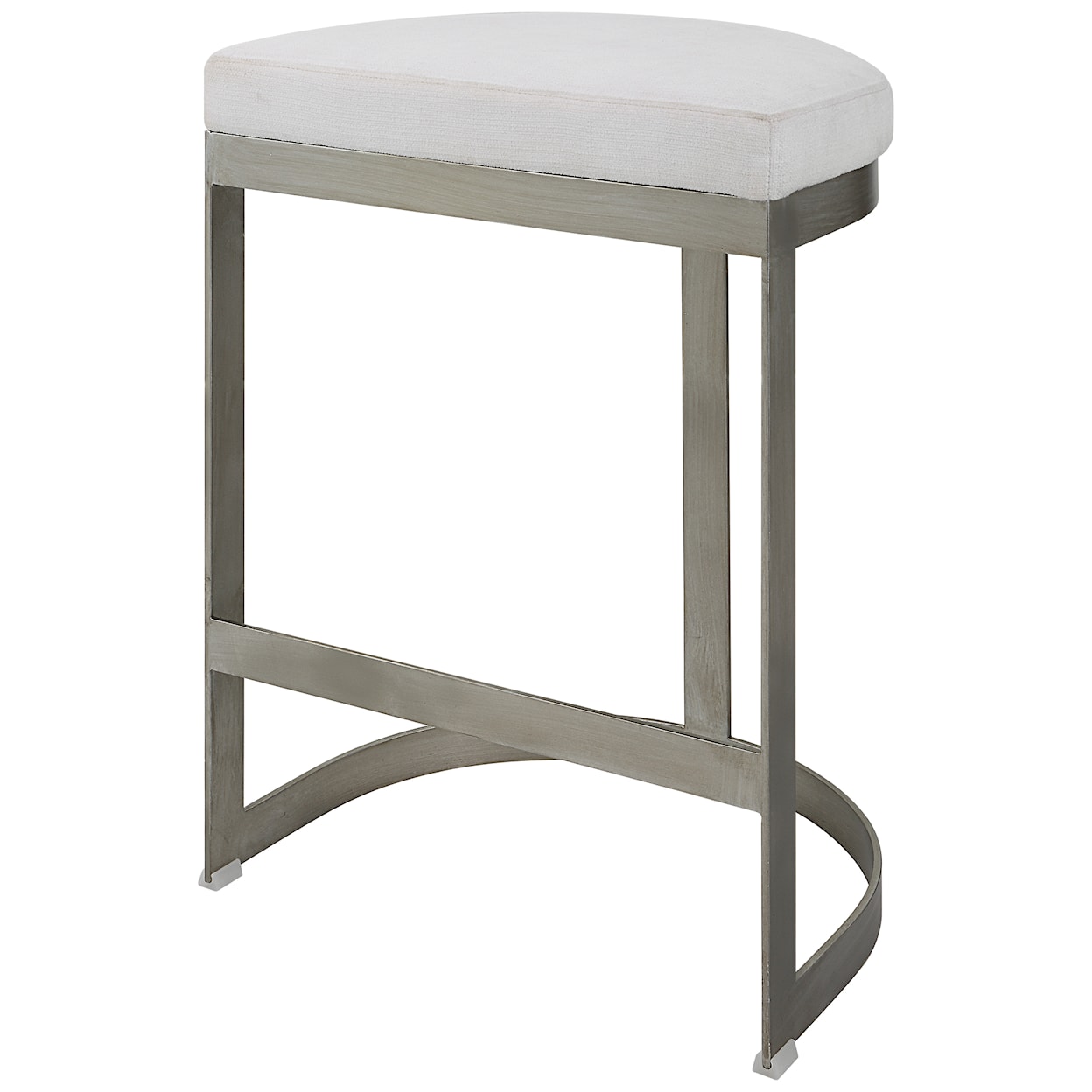 Uttermost Ivanna Ivanna Backless Silver Counter Stool