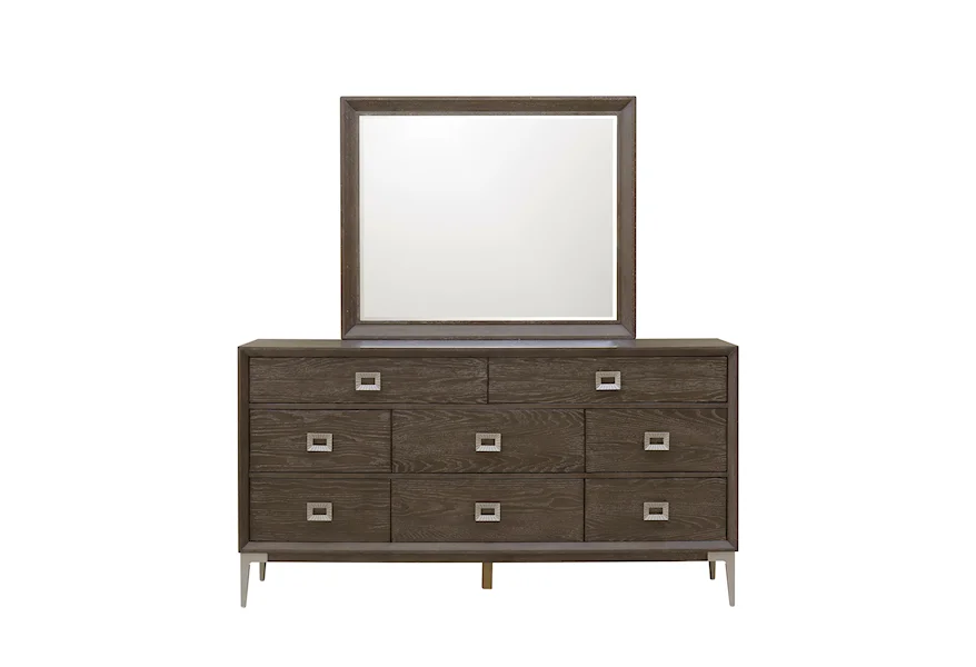 Boulevard Dresser and Mirror Set by Pulaski Furniture at Z & R Furniture