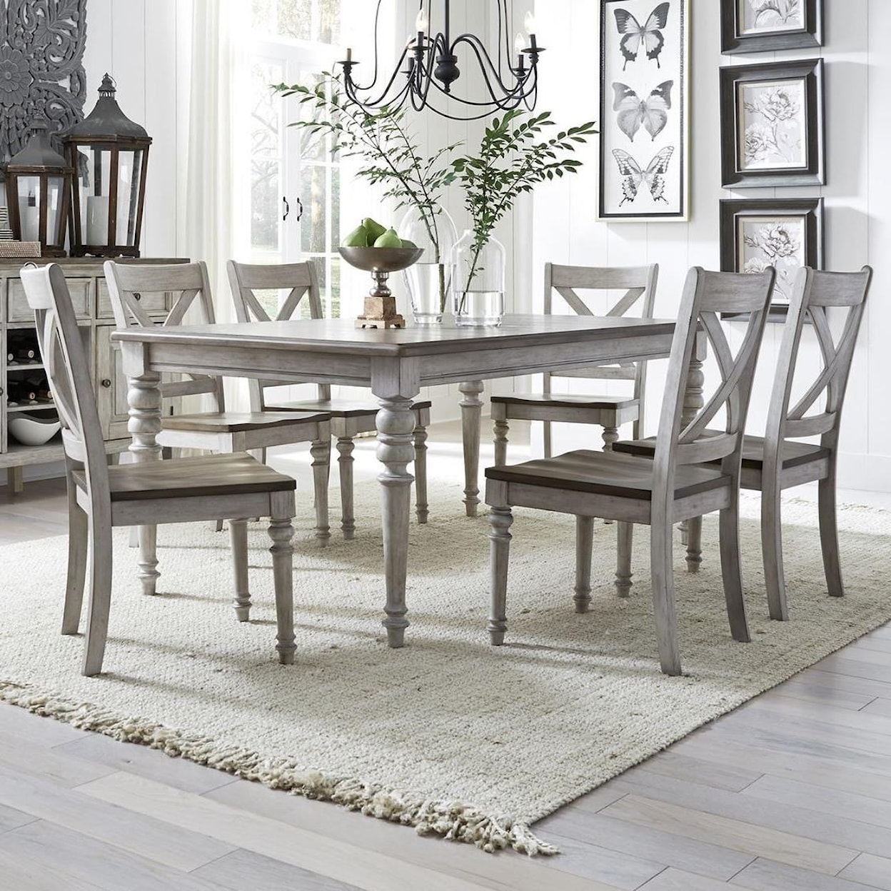 Libby Cottage Lane 7-Piece Rectangular Table Set