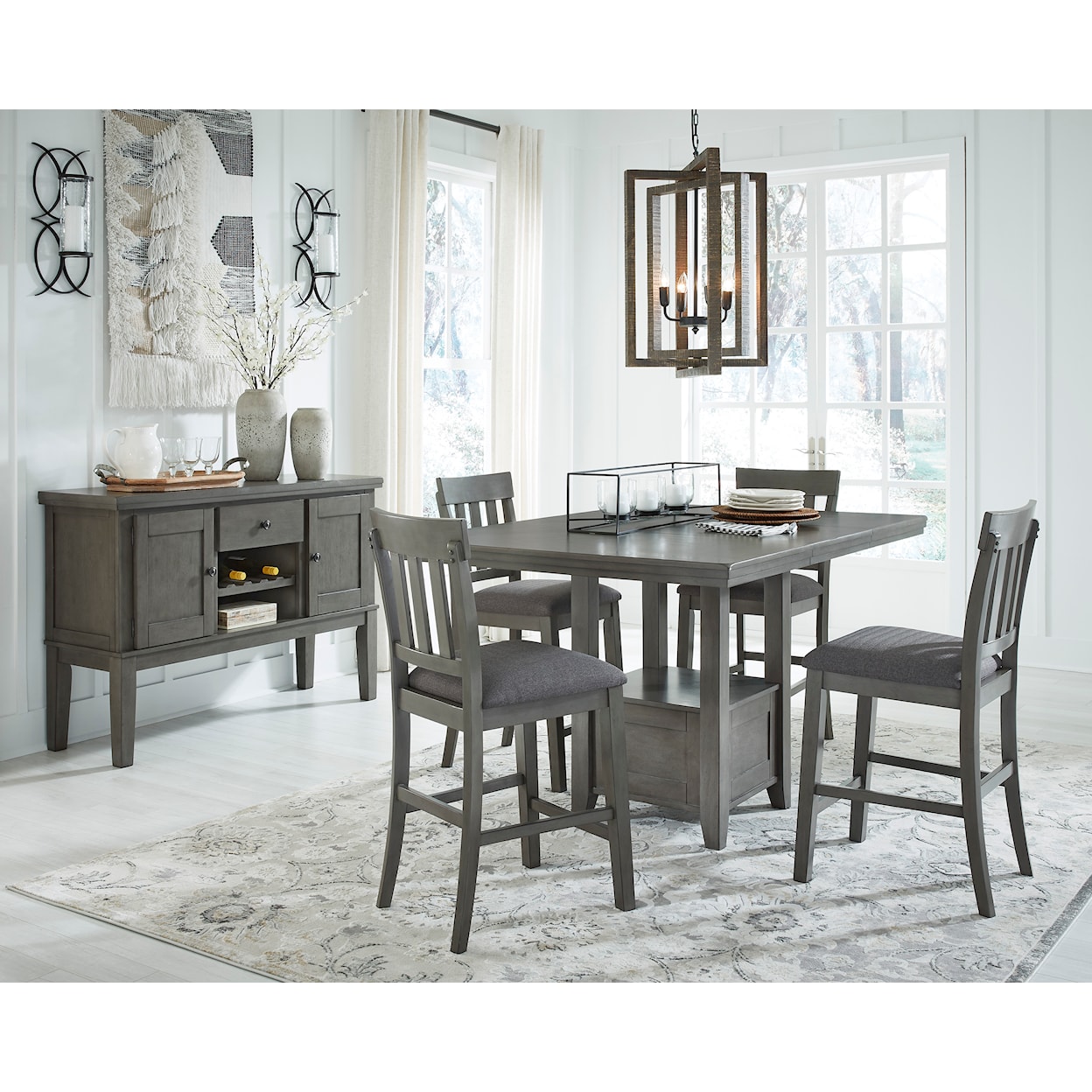 Signature Design by Ashley Hallanden 5-Piece Counter Table Set