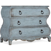 Rustic 3-Drawer Bachelors Chest with Outlet and Touch Nightlight