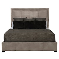 Morgan Leather Panel Bed Queen