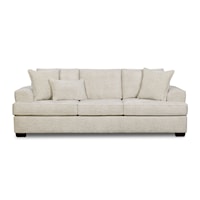 Contemporary Cream Sofa with Loose Back Pillows