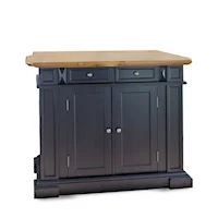 Traditional Kitchen Island with Drop Leaf