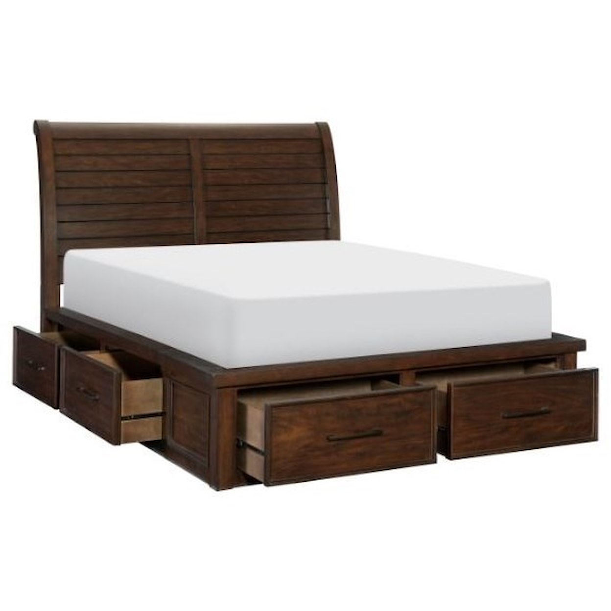 Home Style Logan Queen Storage Platform Bed