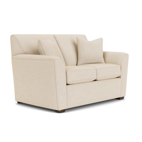 Casual Loveseat with Flair Tapered Arms
