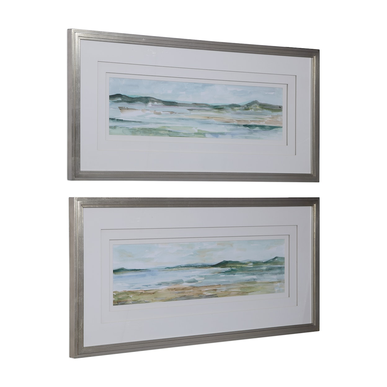 Uttermost Panoramic Seascape Panoramic Seascape Framed Prints Set/2