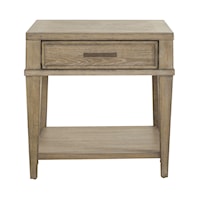 Global 1-Drawer End Table with Open Shelf