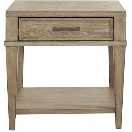 Global 1-Drawer End Table with Open Shelf