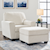 Signature Design by Ashley Cashton Contemporary Chair with Ottoman