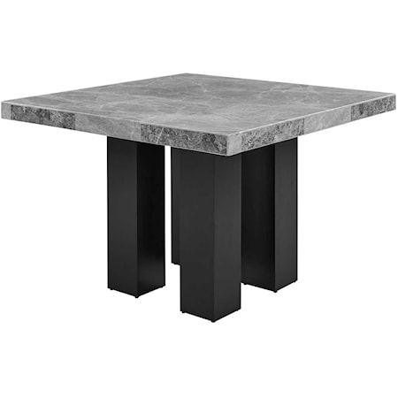 Square Gray Marble Counter Height Table